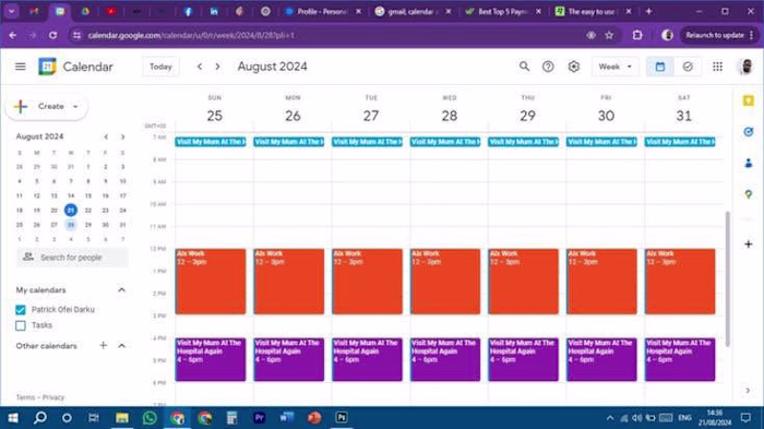 Calendar management 