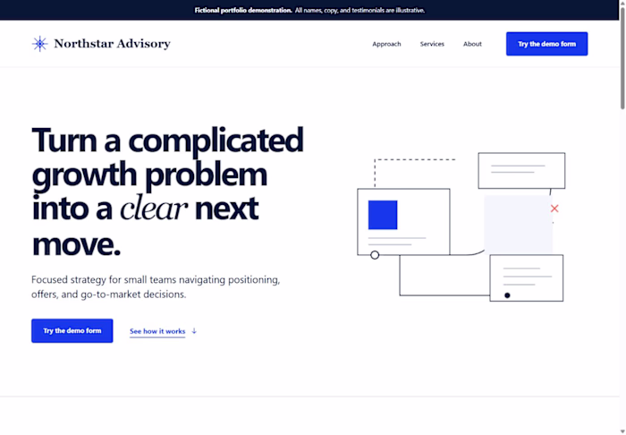 Northstar Advisory — Fictional Consultant Landing Page