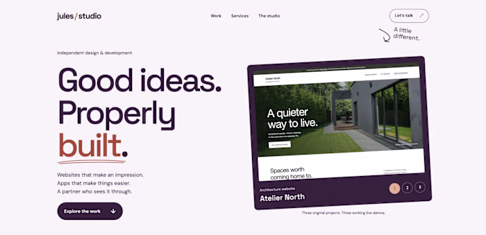 Jules Studio — Developer Portfolio Website