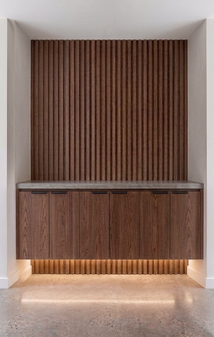 The Linear Floating Cabinet: Modern