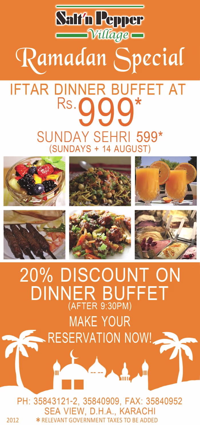 Flyer design for a restaurant chain