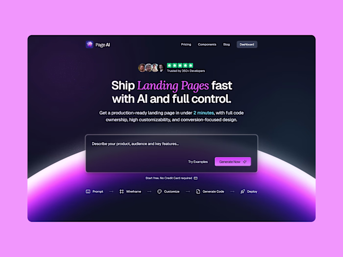 Landing Page Redesign for PageAI