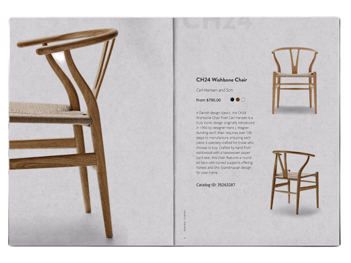 Furniture Catalog Design and Layout