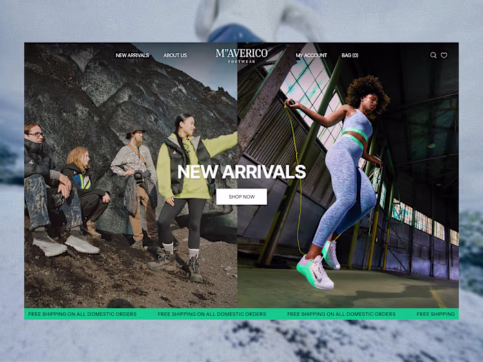 M’averico Footwear Landing Page

This concept