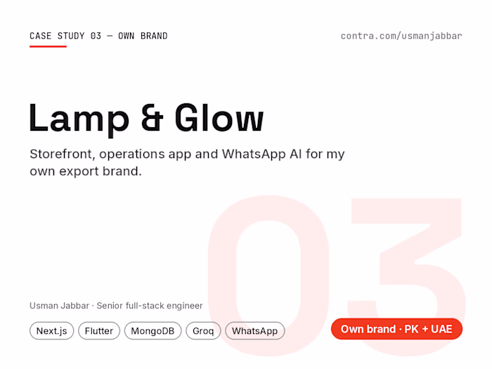 Lamp & Glow: Custom Next.js E-commerce & AI