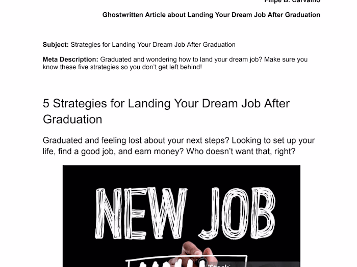 5 Strategies for Landing Your Dream Job After Graduation
