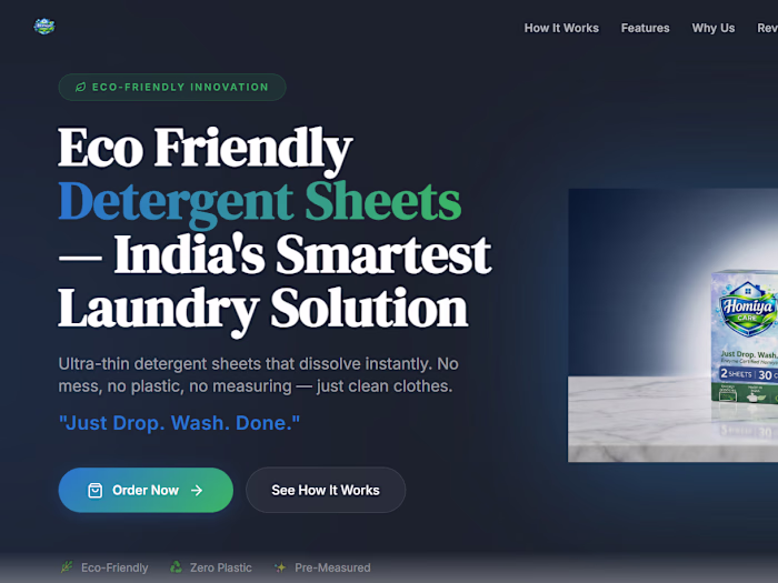 HomiyaCare — Premium Product Website & Landing Experience