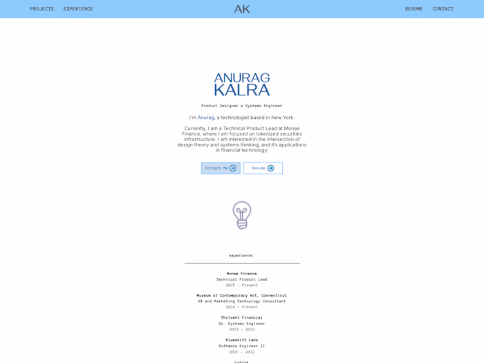 Personal Portfolio — Website Design & Development