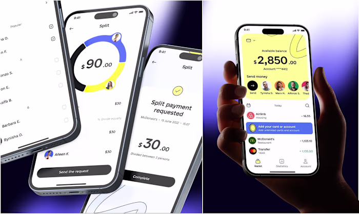Fintech Mobile App UI/UX for Digital Wallet & Payments