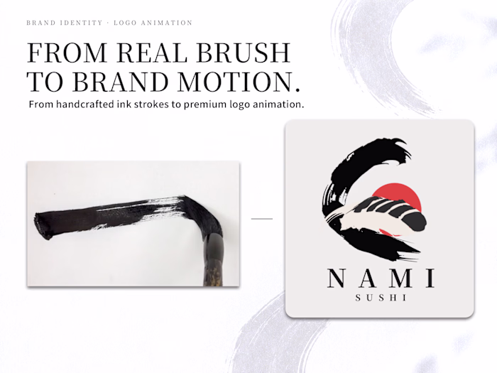 A concept ink-driven logo animation