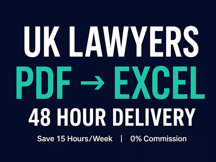 UK Legal PDF to Excel