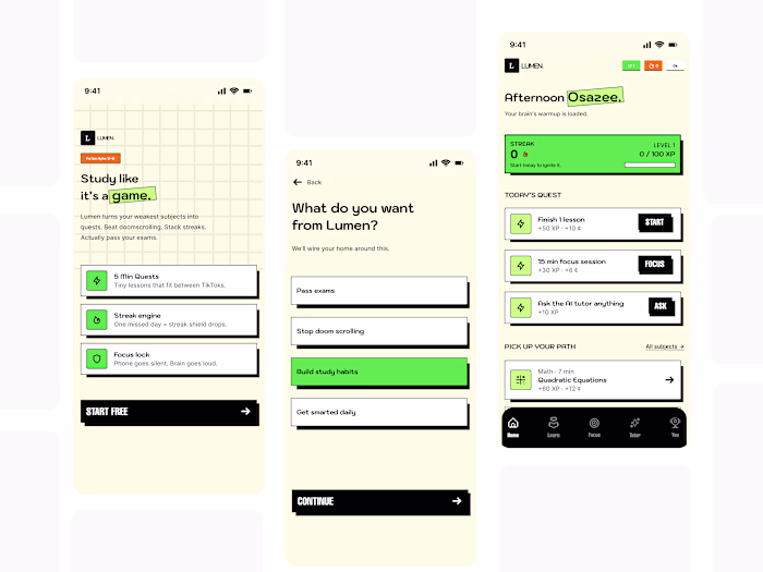 LUMEN
An edu-tech app that helps