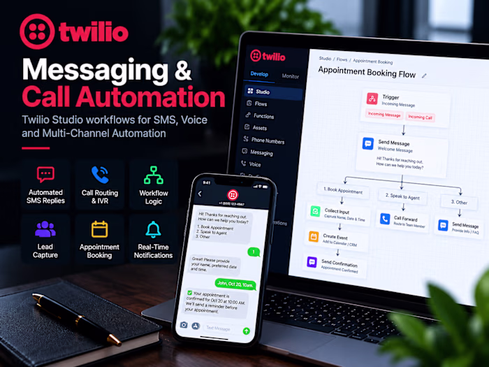 Twilio Studio Messaging & Call Automation