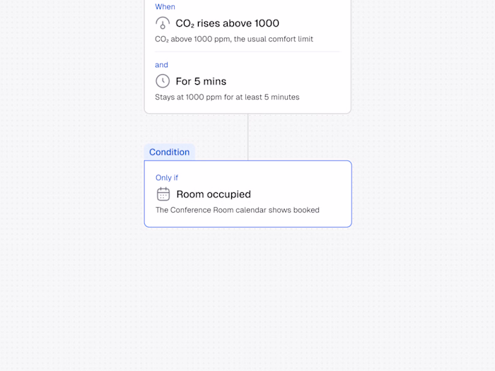 Automation steps UI designed with