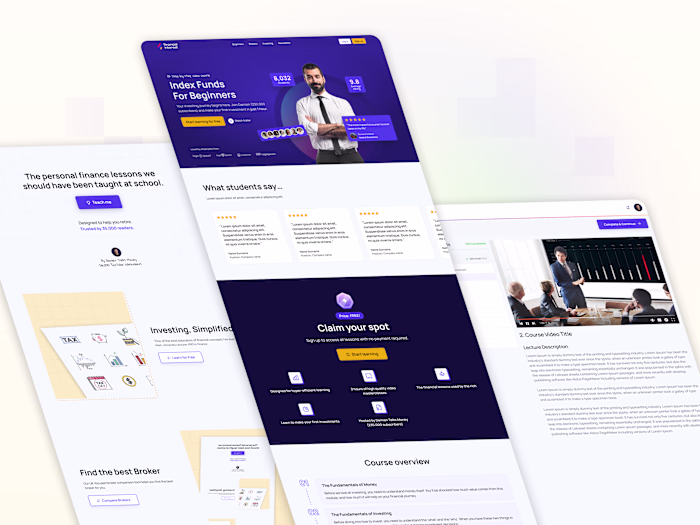 Financial Interest Web Design - Figma Design