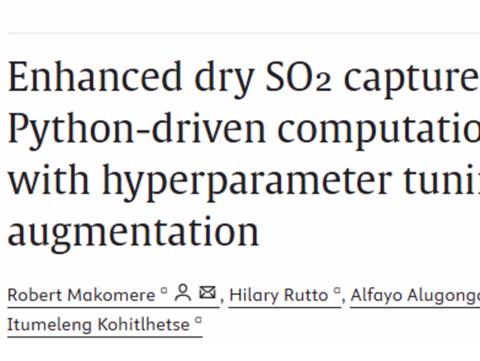 Dry SO2 estimations using Python-driven ML algorithms