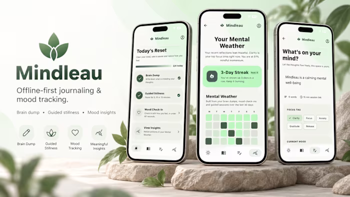 Mindleau. Offline-First Journaling & Mood App