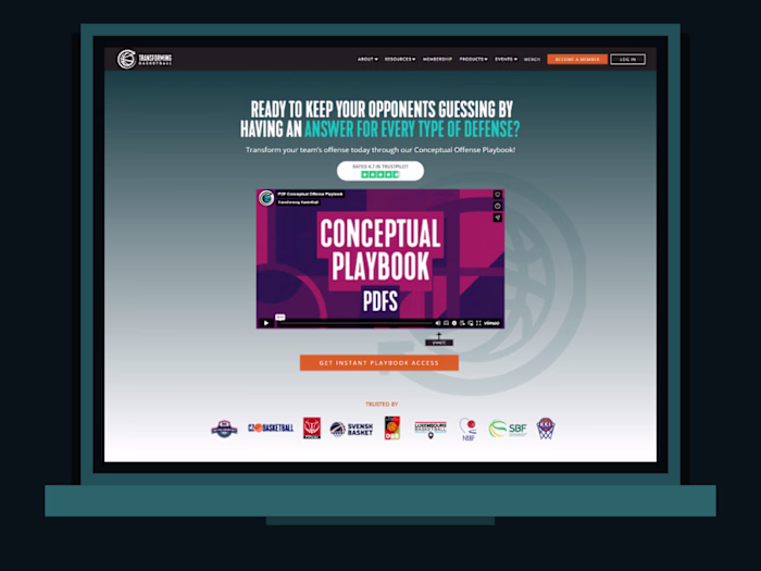 Kajabi Basketball Playbook Sales Page