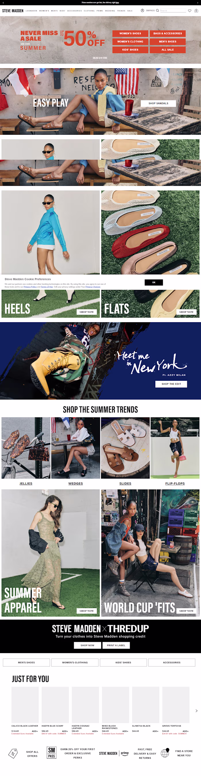Fashion and footwear store with