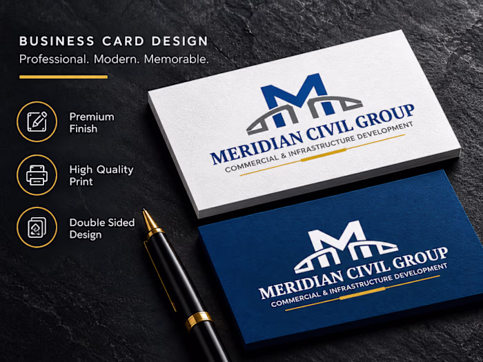 Meridian Civil Group Premium Brand Identity & Print Design