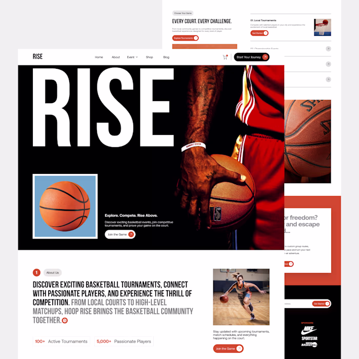 Rise – Basketball Tournament Website