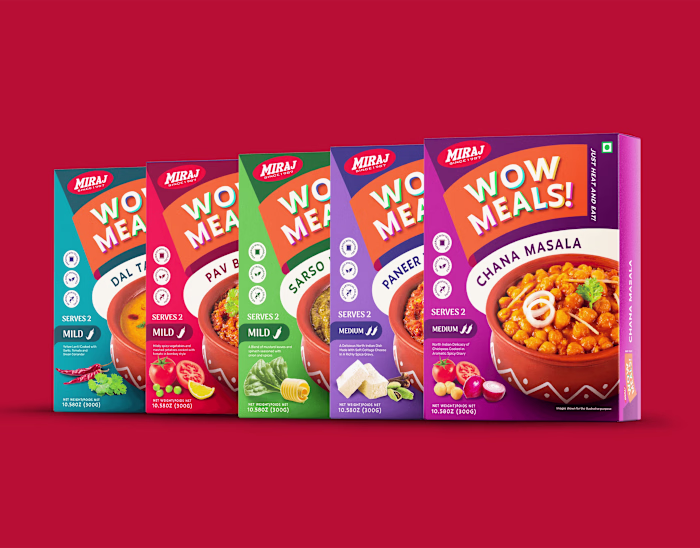 Miraj Wow Meals - Packaging Design | Ready to eat