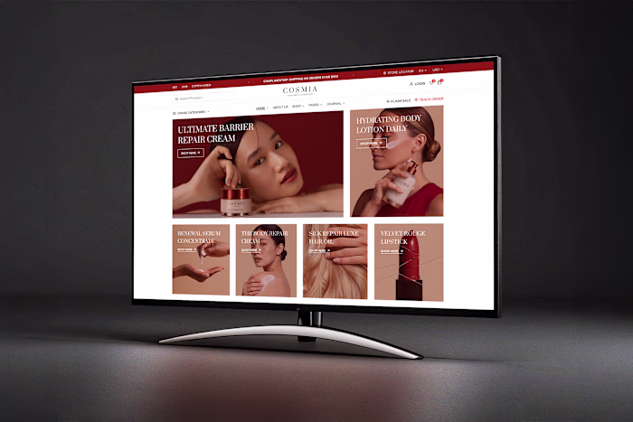 A high-end e-commerce layout for