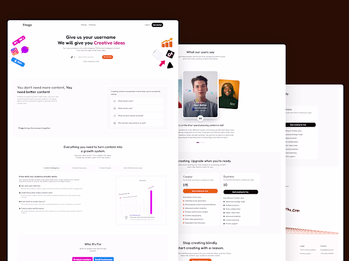 Framer Landing Page Development - Frago 