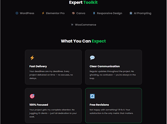 :Modern WordPress website designed for