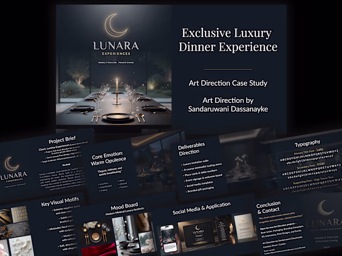 Art Direction for Lunara – Modern Luxury Private Dining