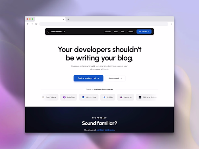 📄 CodeContent – Technical Content Agency Website | Webflow