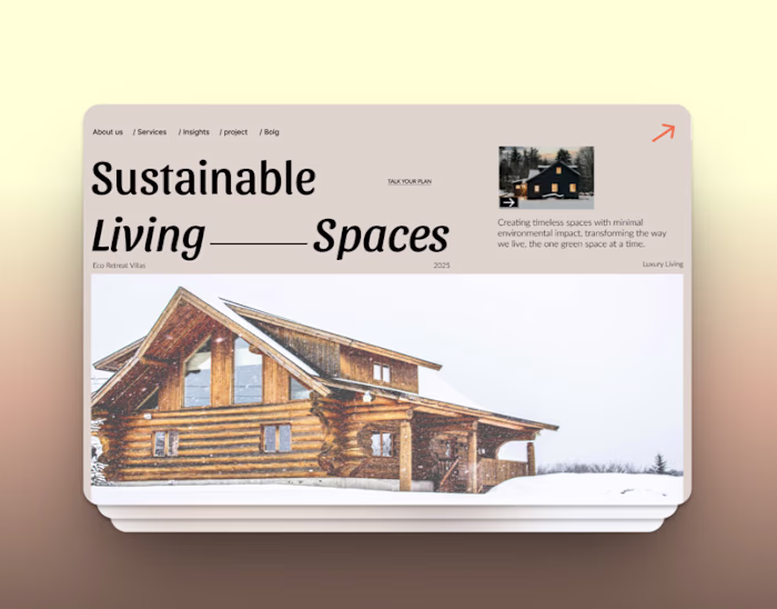 Sustainable Living Real Estate Website Design
