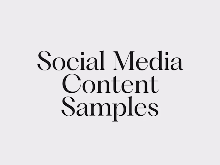 Social Media Content