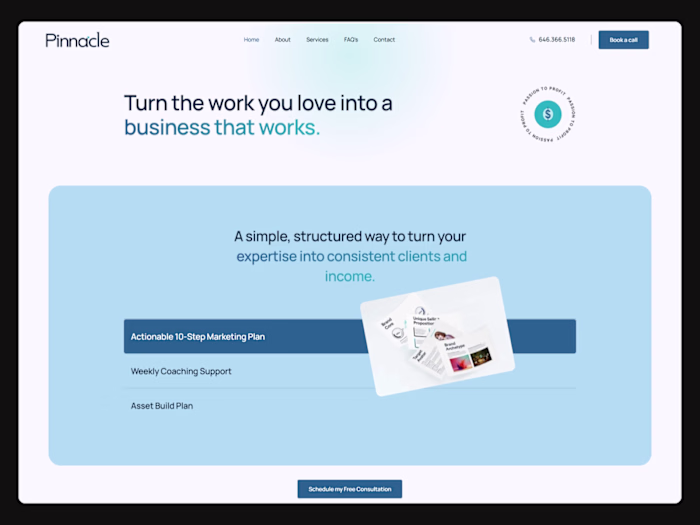 Pinnacle Group - Business Coaching Webflow Website Design