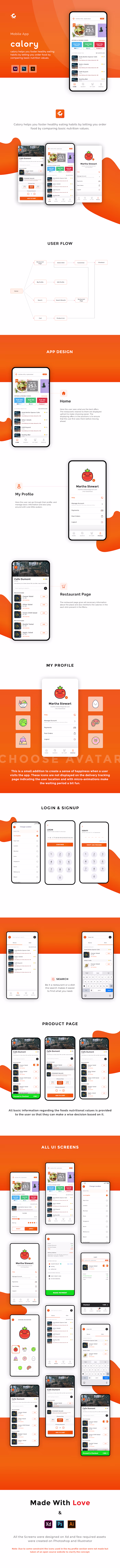 Calory - App UI/UX