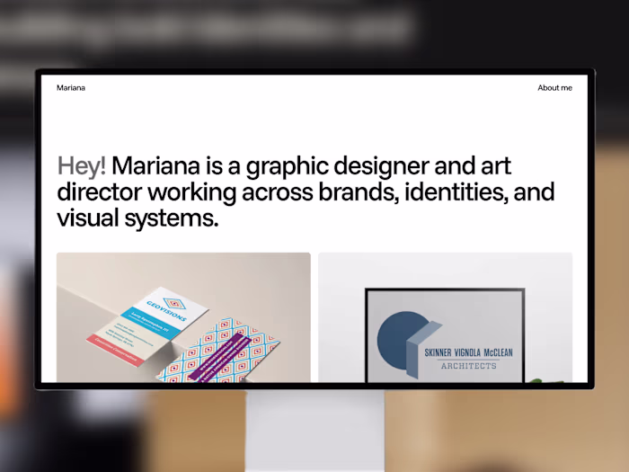 Mariana's Portfolio - Framer Design & Development