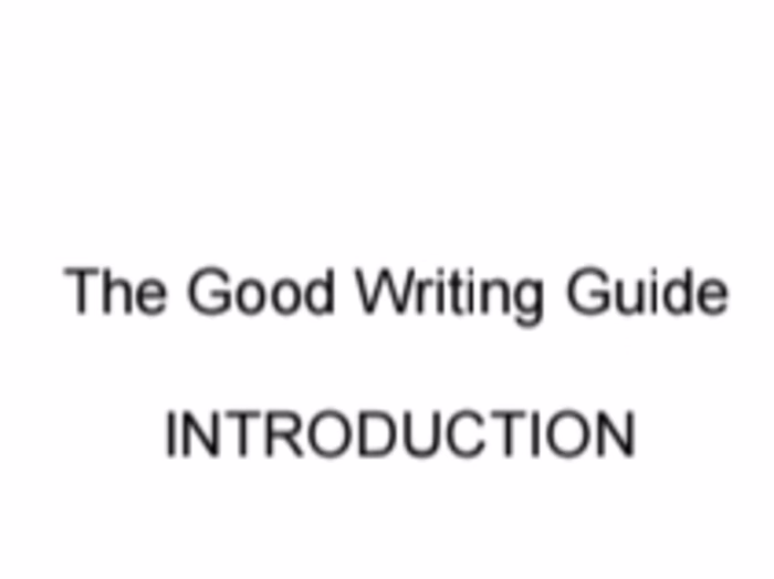 The Good Writing 