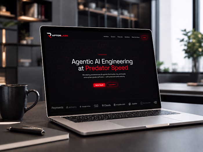 Building a Premium Agentic AI Engineering Website for RaptorLabs