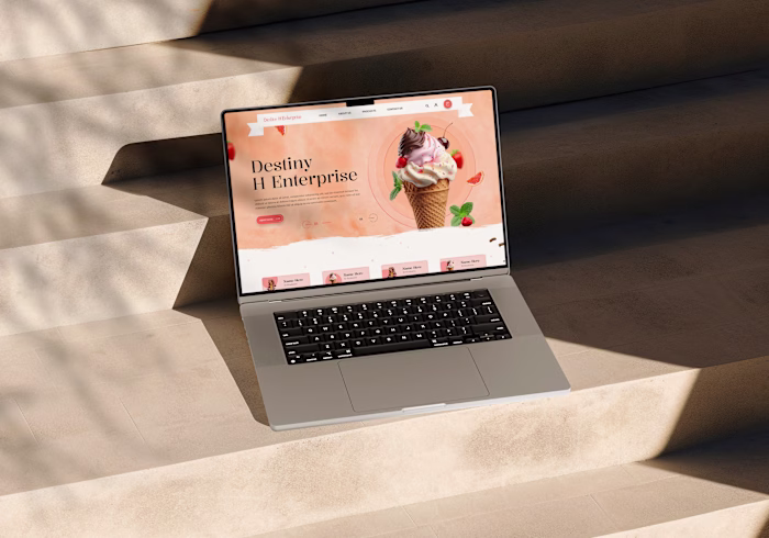 Ice Cream Website Ui Design