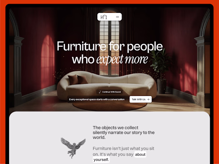 Luxury Furniture House Website and Brand Identity