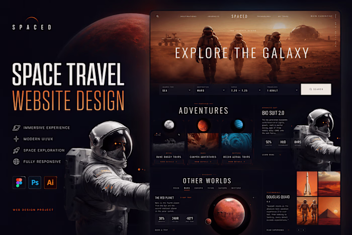 SPACED — Immersive Space Tourism Web Experience