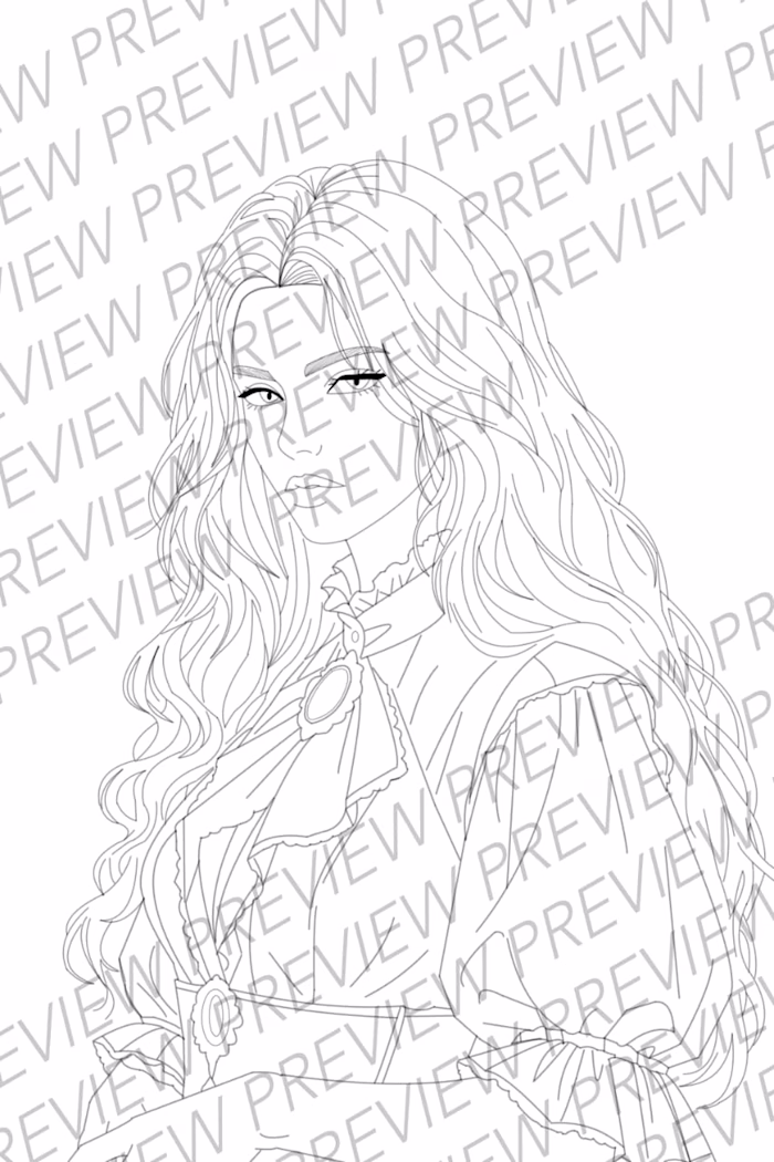 Hand-drawn character sketch created to