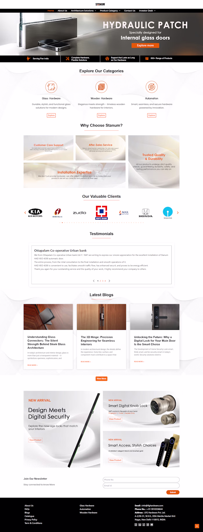 Hardware Company Website – WordPress