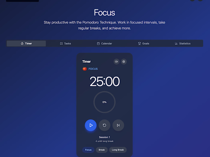 Focus: Building a Feature-Rich Pomodoro Timer