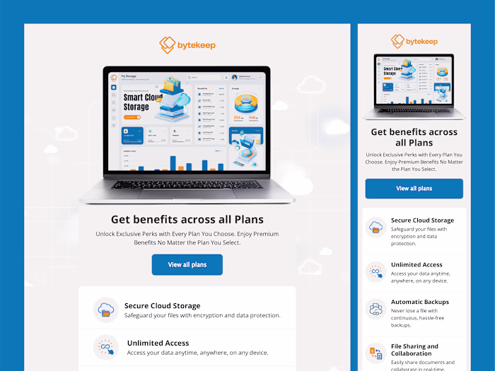 Bytekeep Subscription Plan Email Design