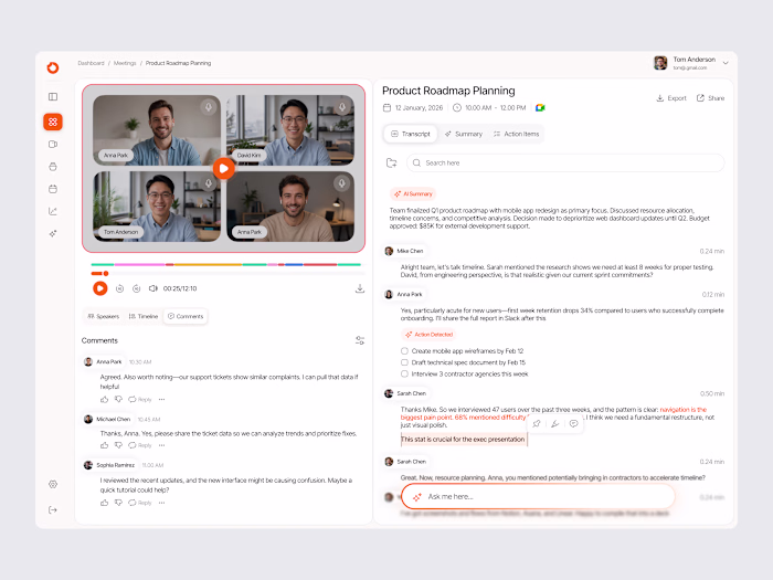AI Meeting Assistant Dashboard Smarter