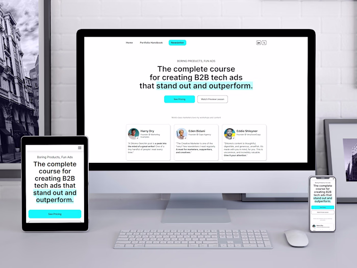 Marketer Wordpress Elementor Course Landing Page