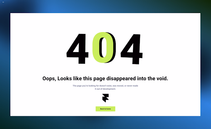 How’s this 404 page design?
Tried