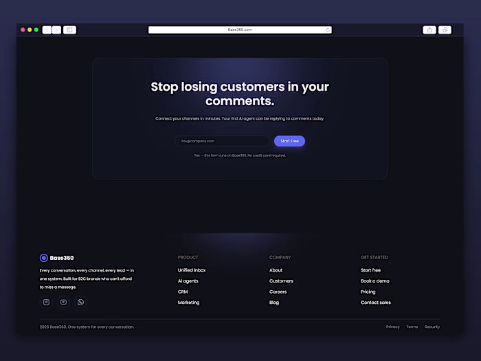 Designed the footer and subscribe
