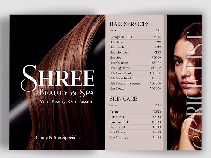 Designed a premium service menu